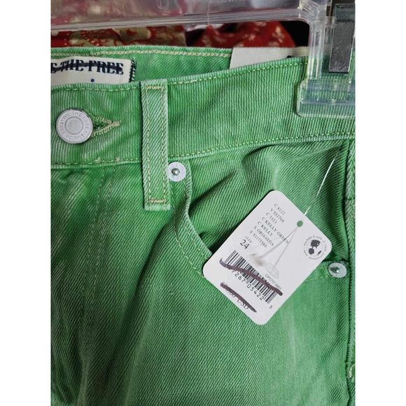 Free People We The Fre The Pacifica High Rise Straight Leg Jeans Size 24. B19 - Picture 4 of 7